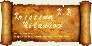 Kristina Milankov vizit kartica